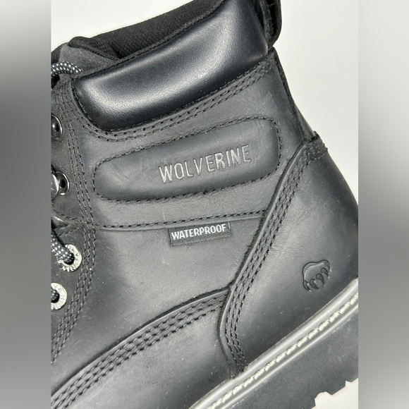Wolverine NWT Black Floorhand Boots Waterproof Steel Toe Sz 7 1/2 - Picture 8 of 12